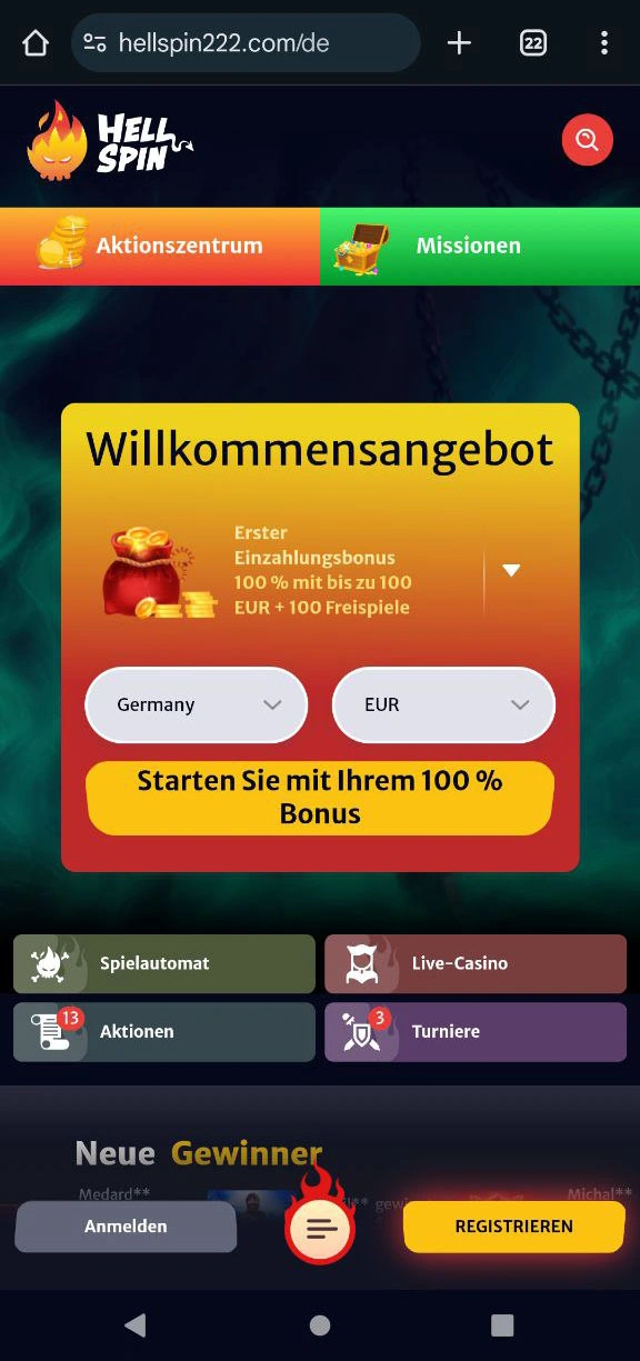 Exklusiver Willkommensbonus im Hellspin Online Casino
