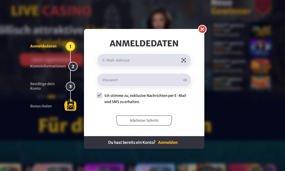 Hellspin Registrierung für neue Spieler