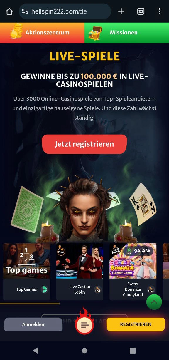 Live Spielautomaten im Hellspin Casino