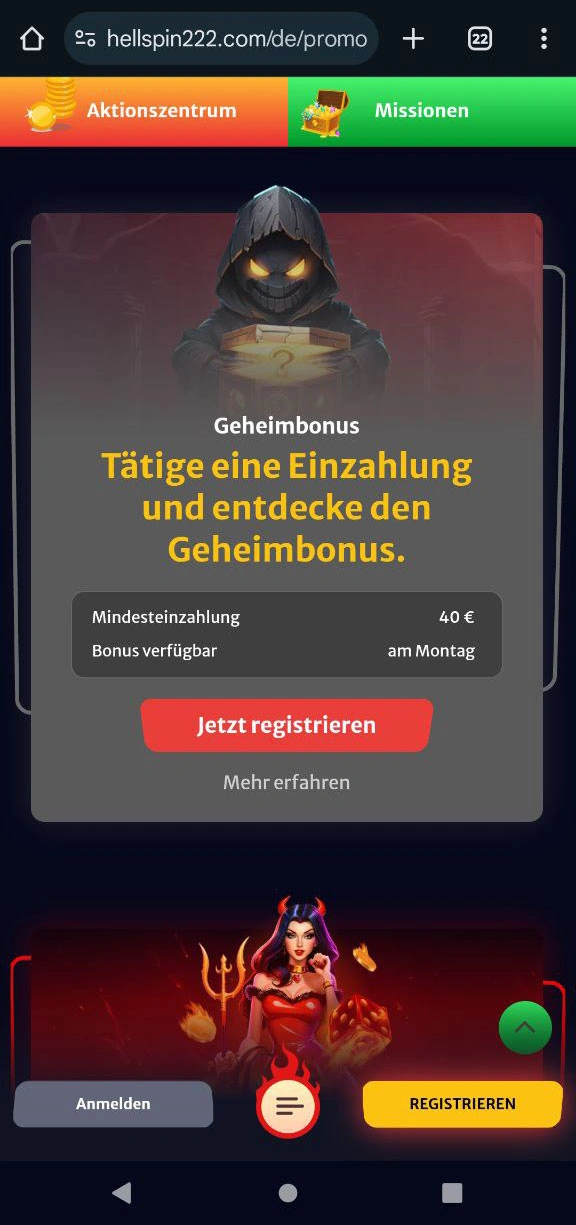 Willkommensangebot für Sportwetten bei Hellspin